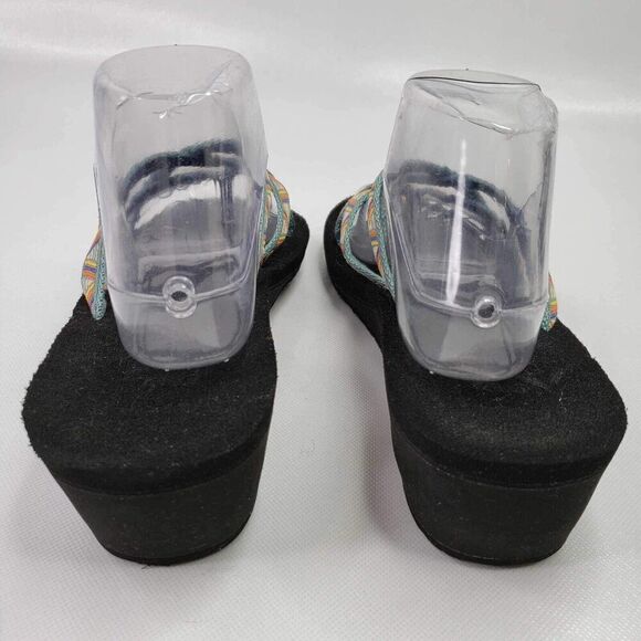 Teva Wedge Sandals Women’s Multicolor Olowahu Strap Lightweight Size 10 - Picture 3 of 9